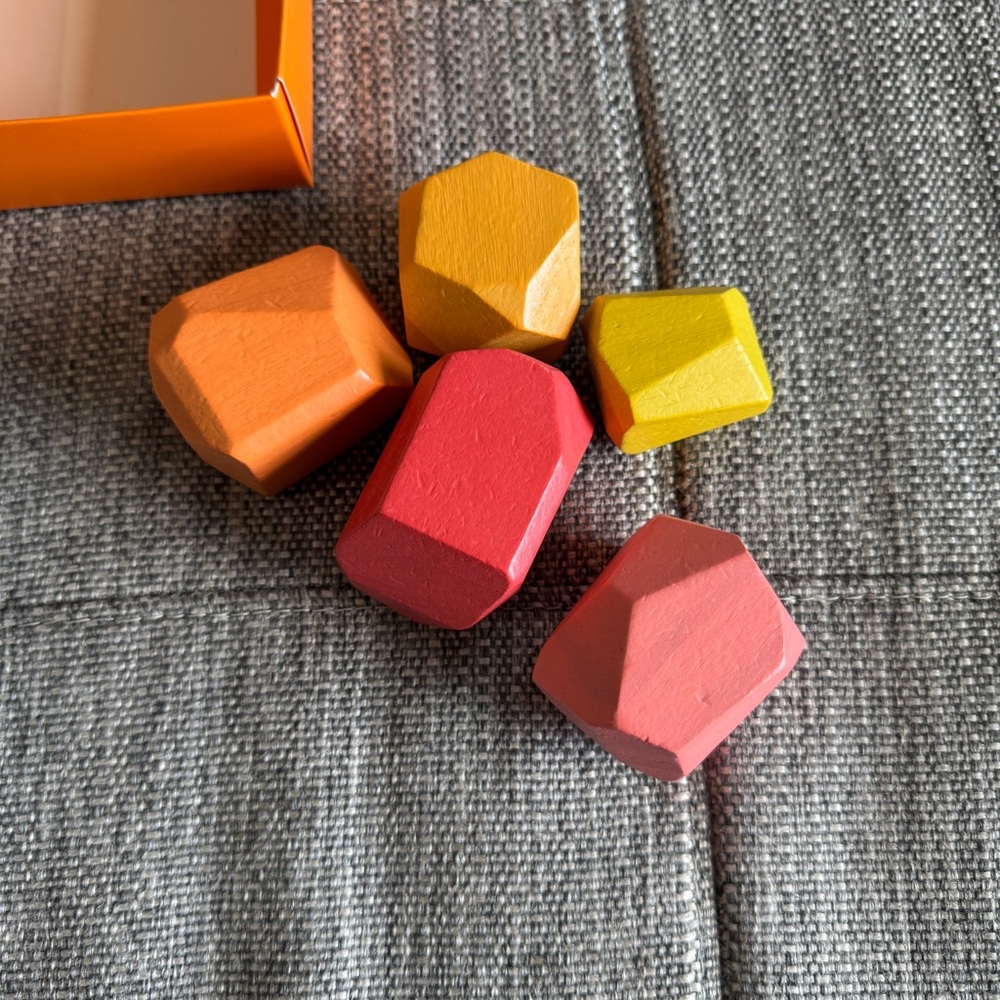 Lovevery Solid Wood Stacking Boulders